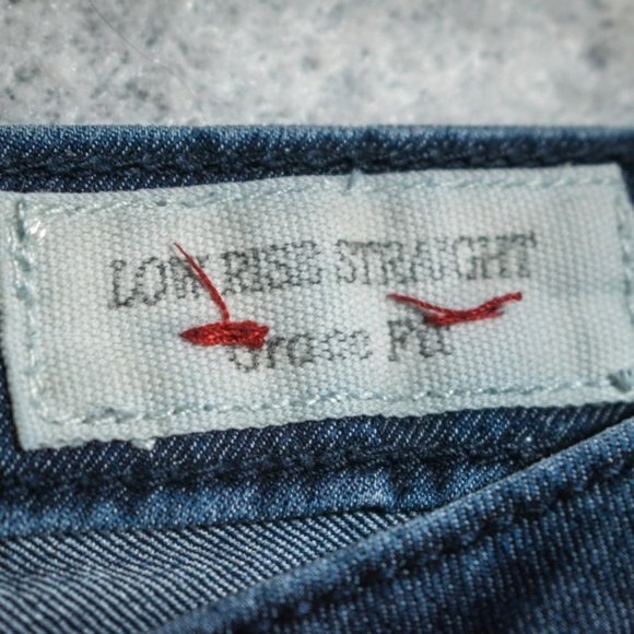 Guess Low Rise Straight Grace Fit Dark Blue Jeans - Picture 6 of 8